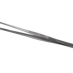 Pinzas de horticultura de acero inoxidable de 8&quot; con puntas dentadas para el cuidado de plantas vivas.