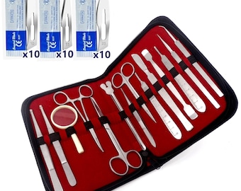 Science Experiments Chemical Lab Kit with Carrying Case Including Magnifying Glass Science Fair Project Supplies Learning and School