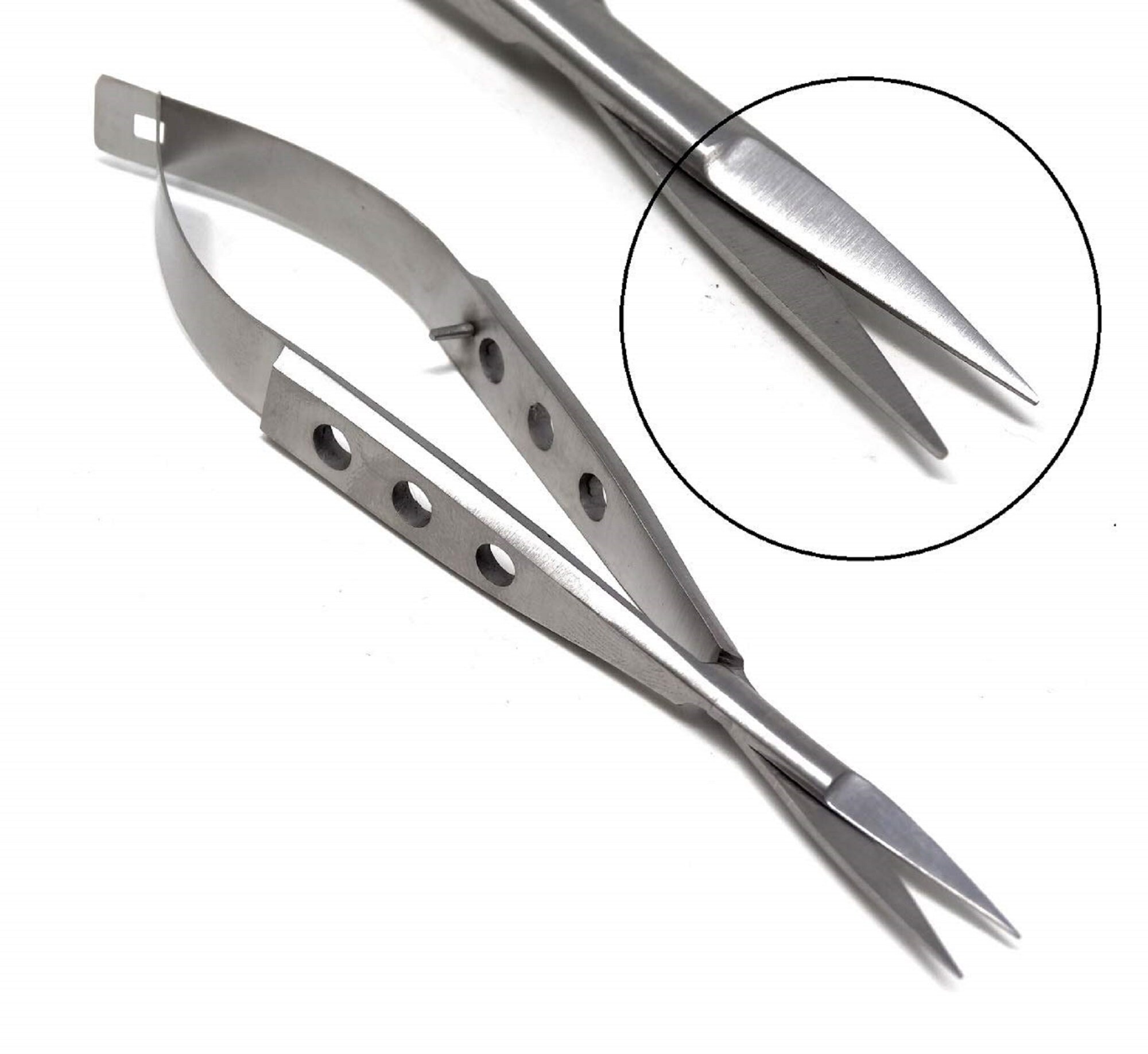 4.5 Curved Micro Stainless Steel Spring Scissors for Shaping and Trimming