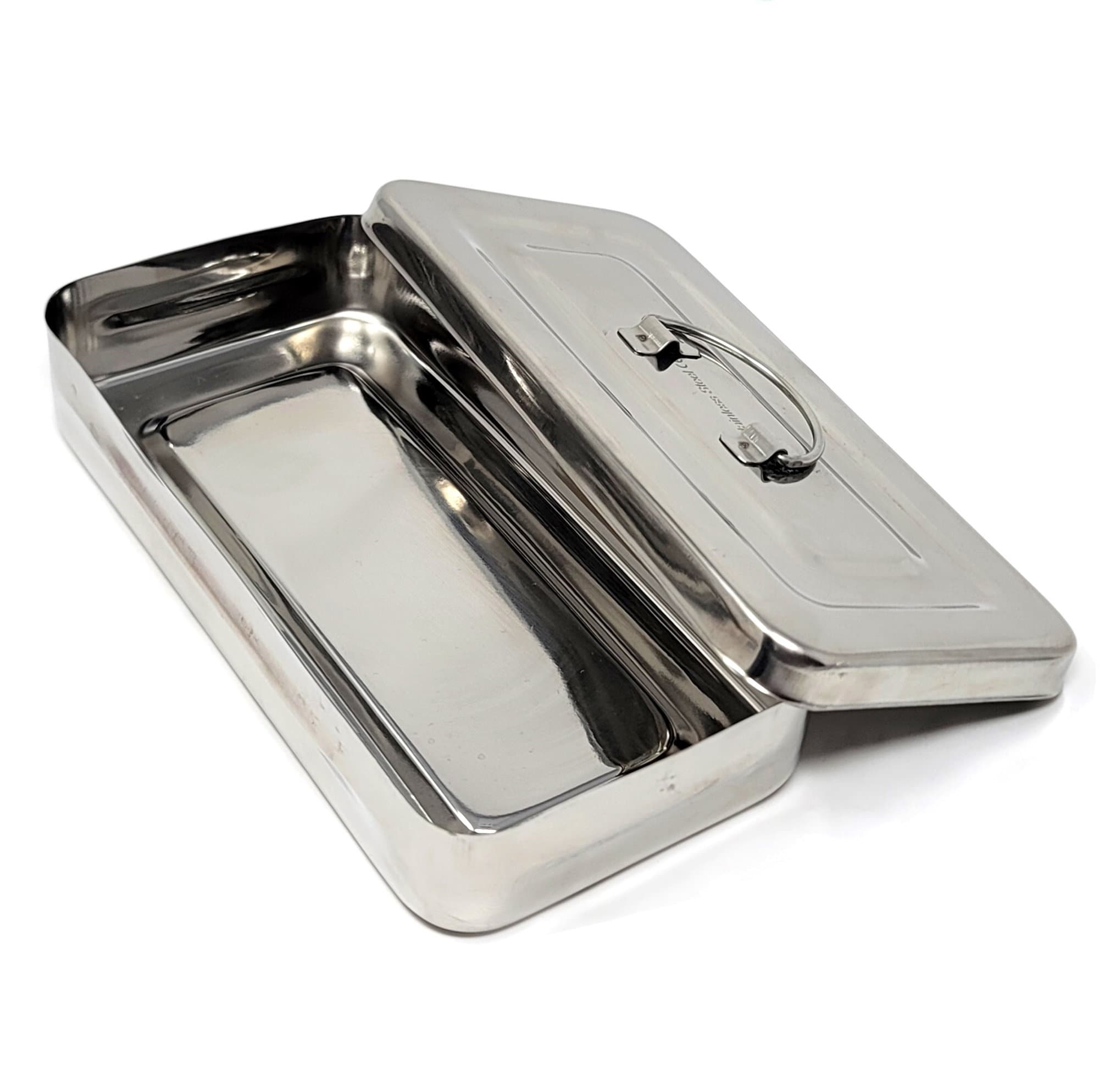 Stainless Steel Rectangular Box With Handle Lid to Use for Gifting ...