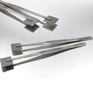 Paddle Tweezers, Masher, Tools for Lampworking, Beadmaking, Approximately 1"x1" Pads, Stainless Steel Beadsmith Tool