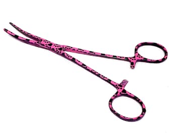 Pinzas hemostáticas para manualidades de muñecas y joyería, mordazas dentadas curvas de 5.5", diseño de patas de mascota