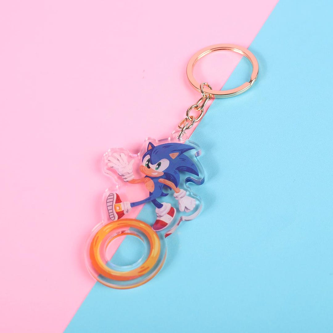 Sonic the Hedgehog Keychain - Etsy