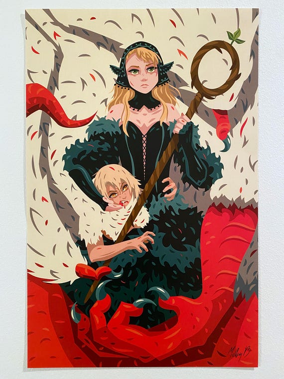 Dungeon Meshi Falin and Marcille Poster - Etsy