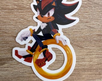 Shadow the Hedgehog Sitting Sticker
