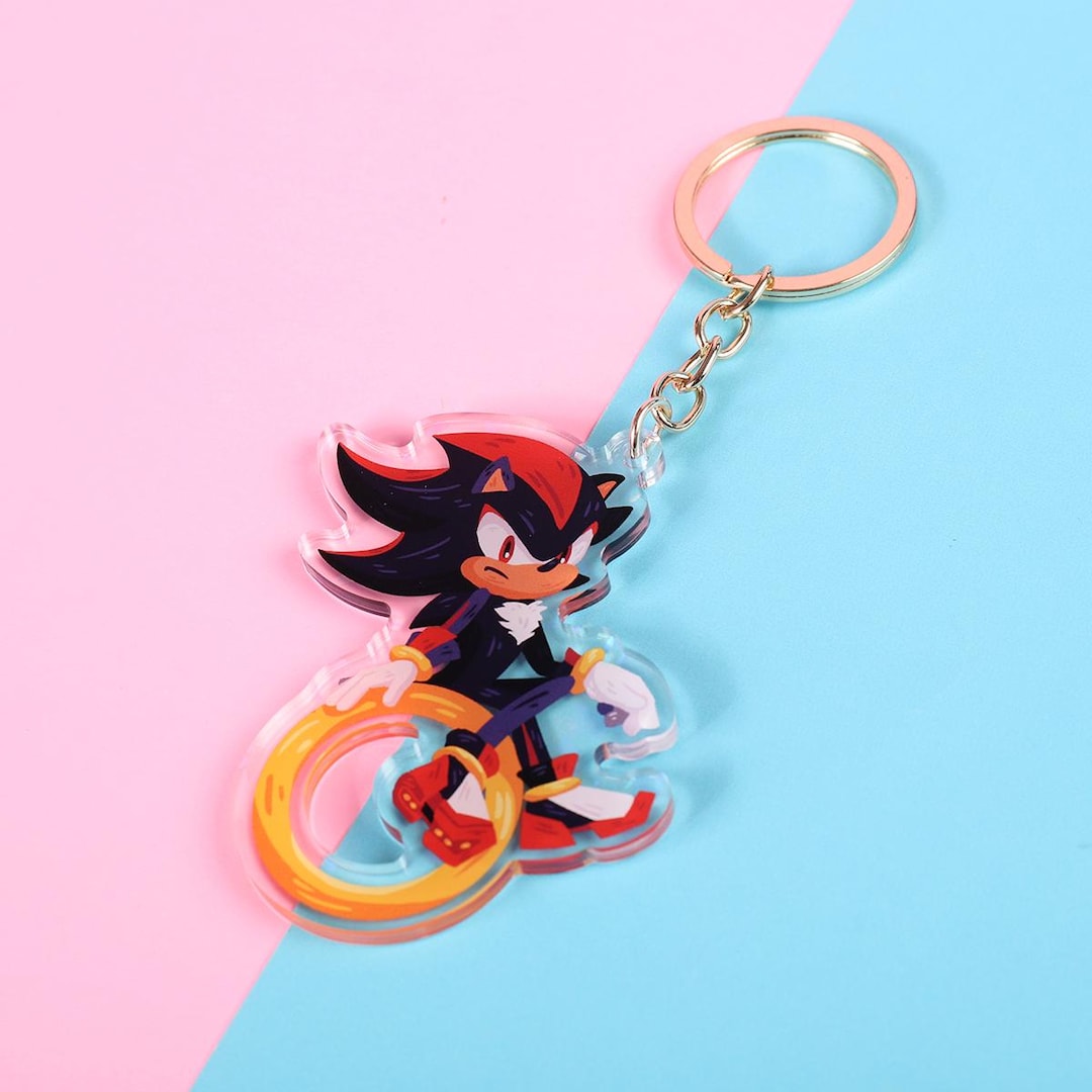 Shadow Key Ring Shadow the Hedgehog Keychain - Etsy