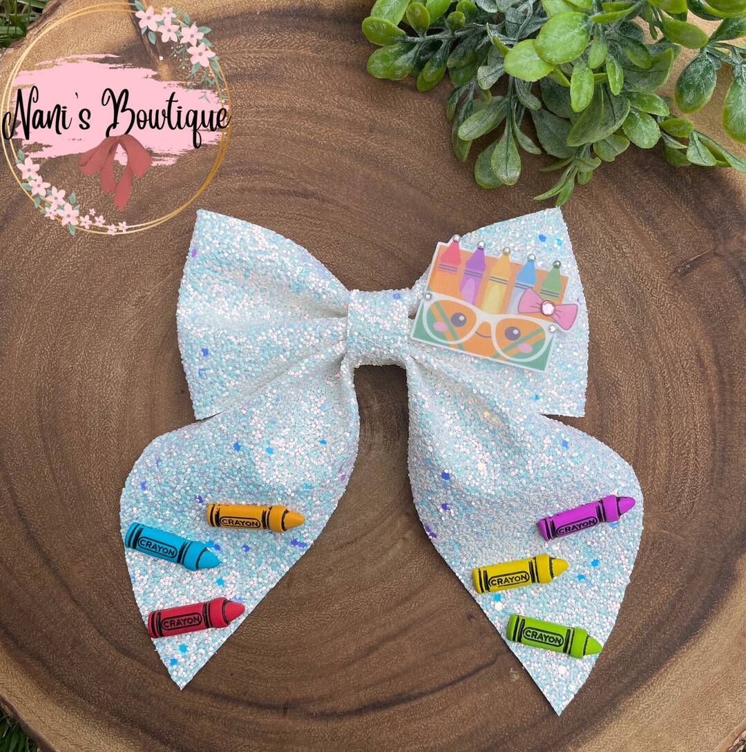 White Sailor Bow Back to School School Hair Bow Charms Etsy