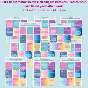 200+ Cartões de Conversa de Casal | Cartões de Noite de Encontro | Perguntas para Noite de Encontro | Perguntas para Casais | Conexão de Relacionamento | Download Instantâneo