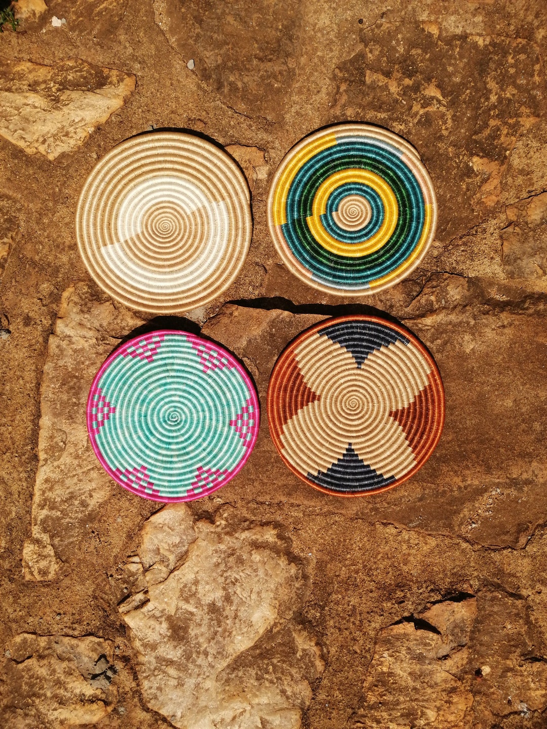 African Table Mats African Set / Wall Hanging Boho Mats / Etsy