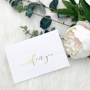 Ich kann nicht sagen, ich tun ohne Sie Karte Goldfolie gepresst / Danke / Brautjungfer Geschenkideen / für Brautjungfern Geschenke / Pop die Champagner-Karte