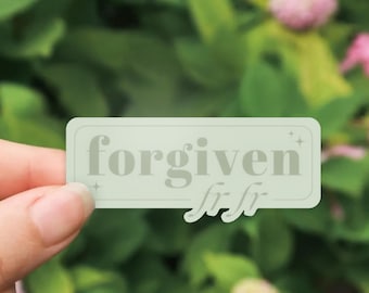 Grappige christelijke sticker - vergeven vr - sticker bijbeltekst - christelijke cadeau-ideeën - op geloof gebaseerd