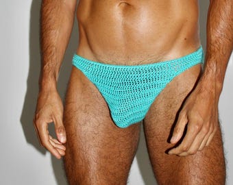 Herren Bademode Slip, Herren Bikinihöschen, handgefertigte Herren Slips Tacho, Herren Bikinihöschen gehäkelt