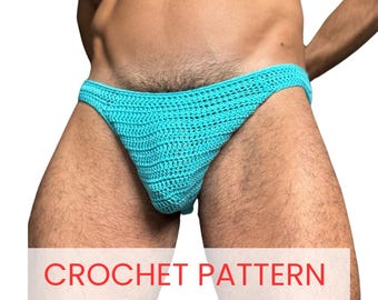Mens crochet briefs pattern PDF