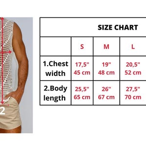 Crochet mens tank top, Handmade mens sleeveless t shirt, fishnet summer mens tank top, sheer tshirt image 9