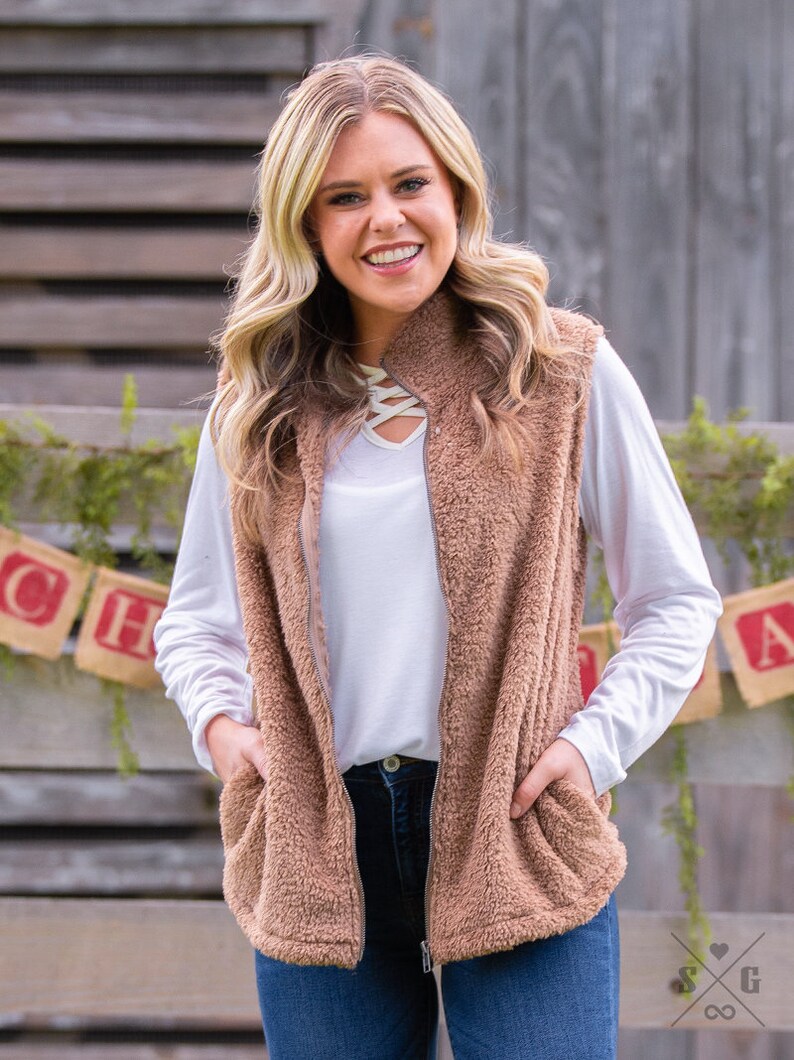 Full Zip with Pockets Grace /& Emma by Southern Grace The Aspen Wubby Vest