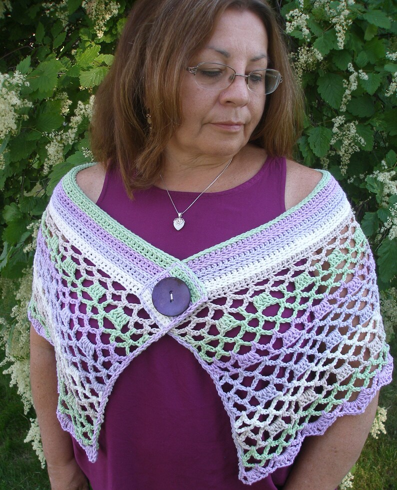 Lilac City Shoulder Wrap Crochet Pattern Etsy