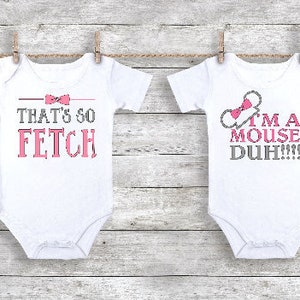 That&#39;s So Fetch, Bodysuit, Baby Girl Gift, Girls, Mean, Baby Shower Gift, Pregnancy Announcement, Gender Reveal, Mouse, Duh