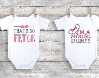 That&#39;s So Fetch, Bodysuit, Baby Girl Gift, Girls, Mean, Baby Shower Gift, Pregnancy Announcement, Gender Reveal, Mouse, Duh