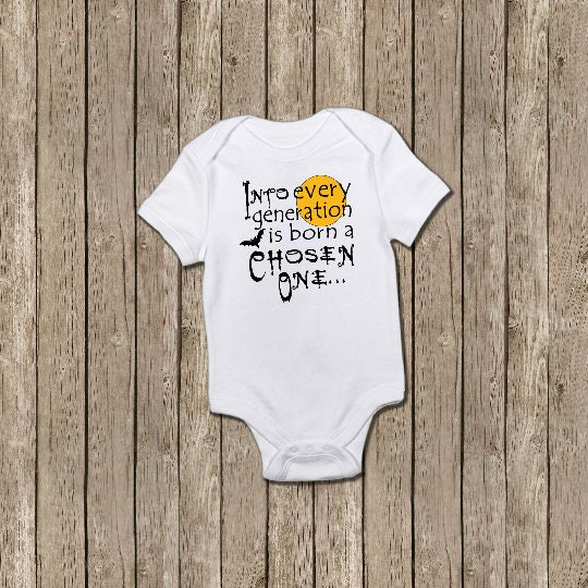 Halloween Bodysuit, Buffy, Vampire, Slayer, Chosen One, Halloween Baby, Baby Gift, Pregnancy Reveal