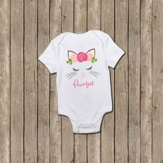 Cat Baby Onesie\u00ae Cat Baby Shower Gift Cat Romper Animal Baby Shower Gift Cat Lover Baby Gift Cat Lover Present Crazy Cat Baby Bodysuit