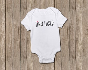 Tiny Laxer Baby Bodysuit, Lacrosse Baby Gift