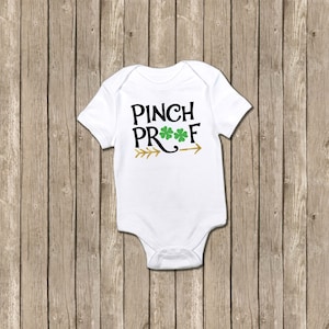 St Patricks Day Baby Shirt, Pinch Proof, Irish Baby, Irish Blessing, Irish Bodysuit, Baby Shower Gift, New Baby Gift, Funny Baby Shirt
