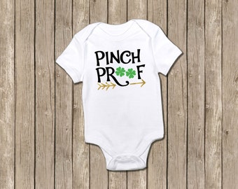 St Patricks Day Baby Shirt, Pinch Proof, Irish Baby, Irish Blessing, Irish Bodysuit, Baby Shower Gift, New Baby Gift, Funny Baby Shirt