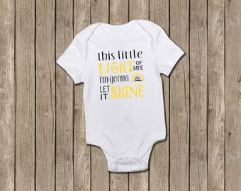 Christian Baby Bodysuit: Little Light, Let it Shine Shirt