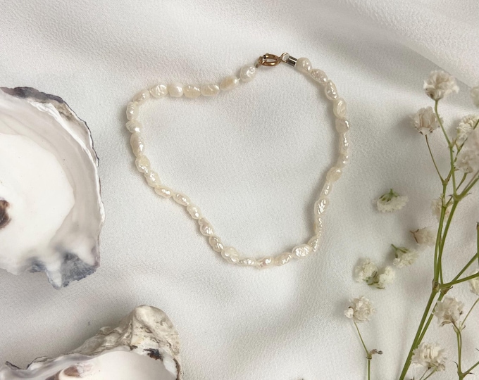 Sicilian Pearl Bracelet •  keshi pearls