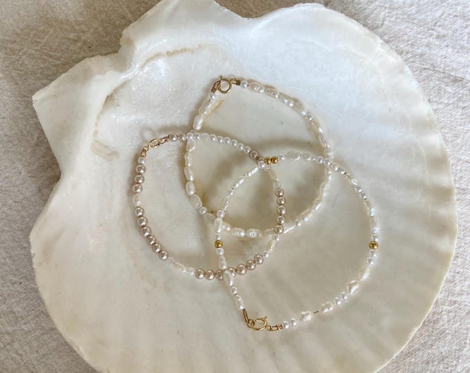 Sicilian Summer Bracelet •  keshi pearls