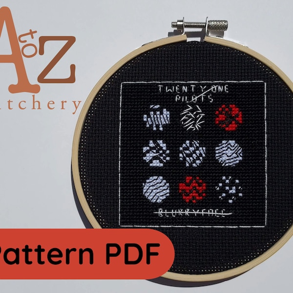 Blurryface - Twenty One Pilots Album Cross Stitch Pattern - PDF Only