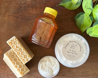 Bee Delicious | Whipped Body Butter | small batch | handcrafted | handmade | gift under 10 | moisturizing lotion | self care |  honey bee|