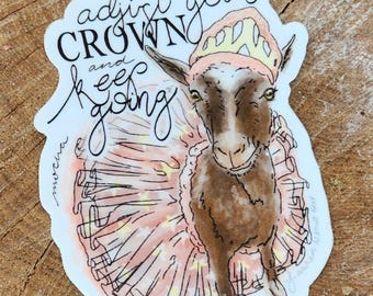Watercolor Goat Vinyl Sticker Collection: Farm Animal Laptop Decals