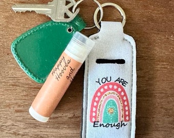 Lip balm Holder| lanyard holder | lip balm case | chapstick keeper | lip balm pouch | chapstick carrier | keyring chapstick sleeve