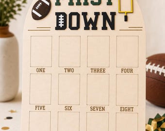 Personalized Football First Birthday Photo Board | First Down Monthly Milestone Board | Football Birthday Decorations | Baby's First Year