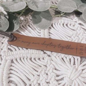 Personalized Leather Anniversary Bookmark | Custom Leather Gift |Third Wedding Anniversary | Leather Anniversary | Personalized Wedding Gift