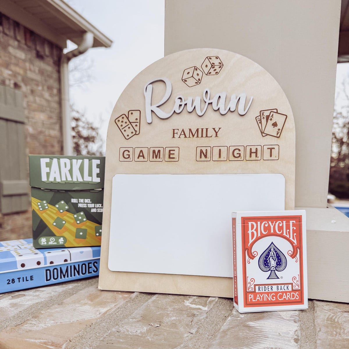 Personalized Family Game Night Whiteboard Sign: Custom Baltic Birch Gift - Etsy