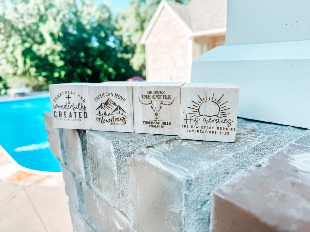 Personalized Wooden Scripture Blocks personalized Nursery Decor baptism ...
