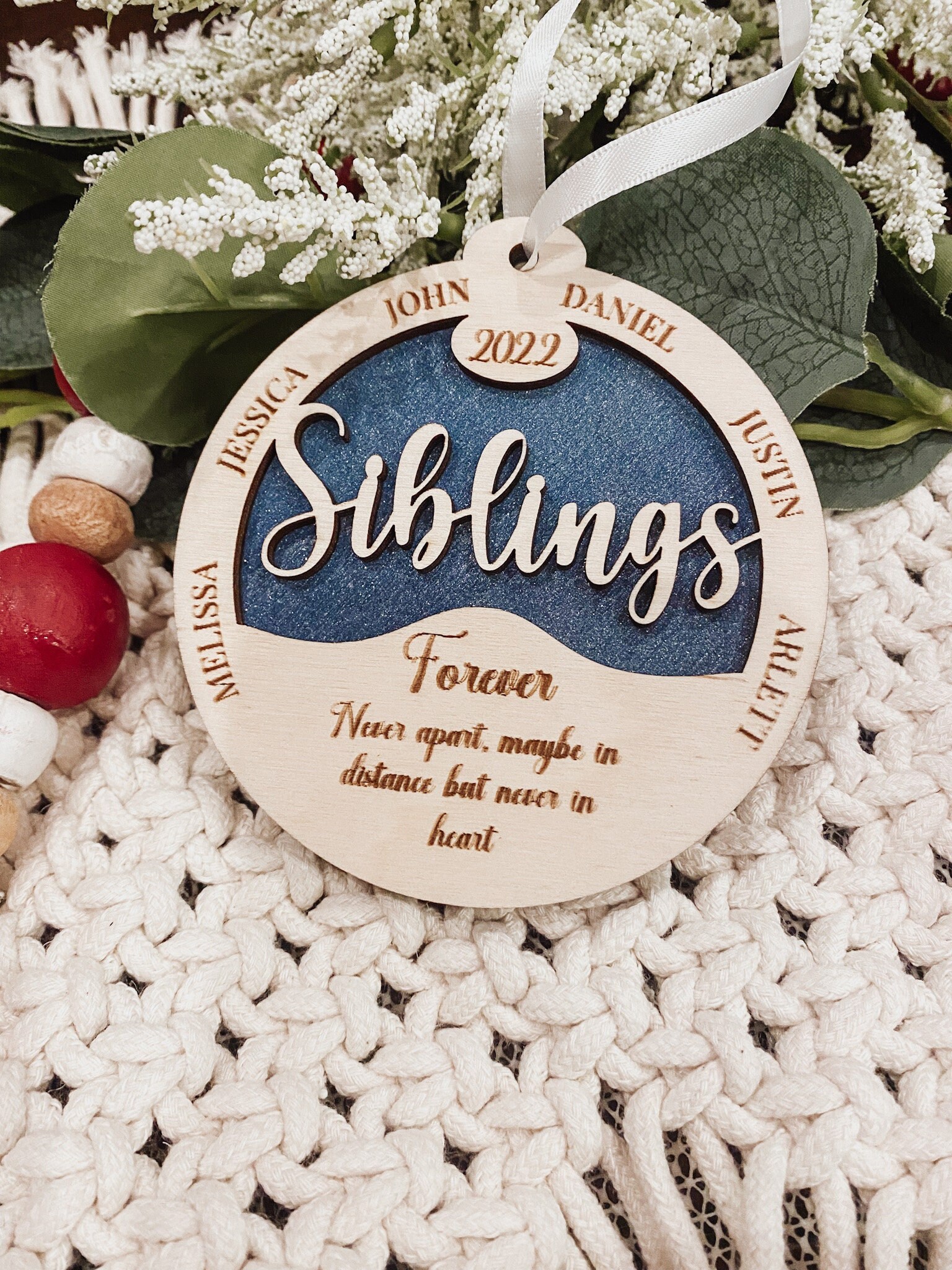 Cheers.US Wooden Heart Slices Discs Tags, Wood Love Ornament