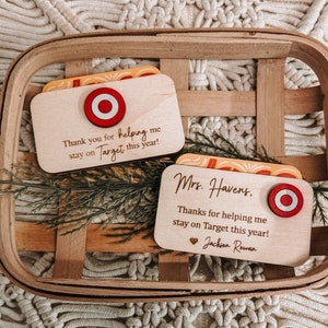 Personalized Teacher Target Gift Card Holder | Teacher Appreciation Week 2024 | Teacher Decor | New Teacher Gift | School Staff Gift