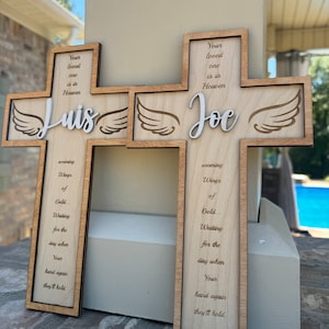 Personalized Memorial Wooden Cross | Custom Remembrance Gift | in