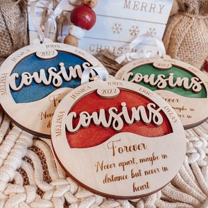 Personalized Cousins Ornament | Custom Family Keepsake | Custom Cousin ...