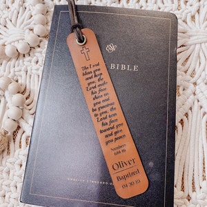 Personalized Baptism Bookmark | Custom Baptism Gift |Christening Gift for kids | Dedication Gift |Personalized Baby Dedication |Custom Bible