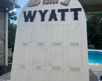 My First Rodeo Photo Board: Western 1st Birthday Decoration