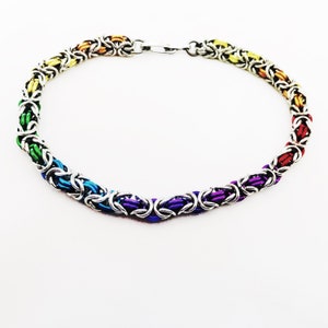 Rainbow Byzantine bracelet