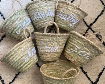 personalised wicker beach bag