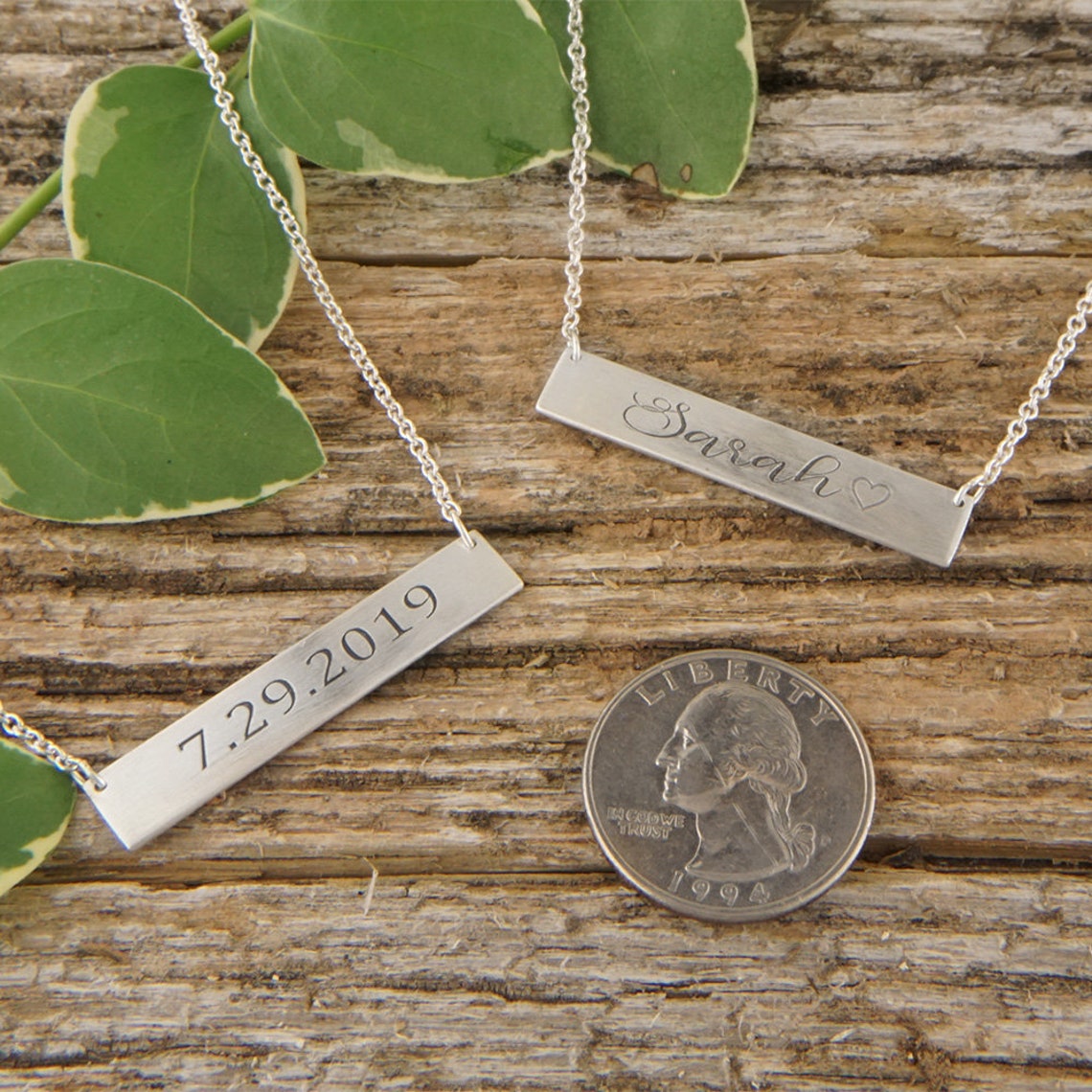 Engraved bar pendant Clearance