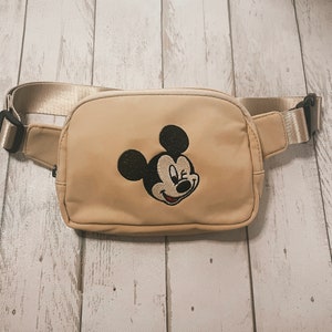 Neutral Mickey Embroidered Fanny Pack