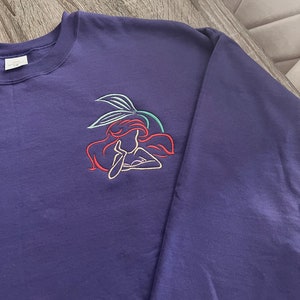 The Little Mermaid Ariel Embroidered Crewneck