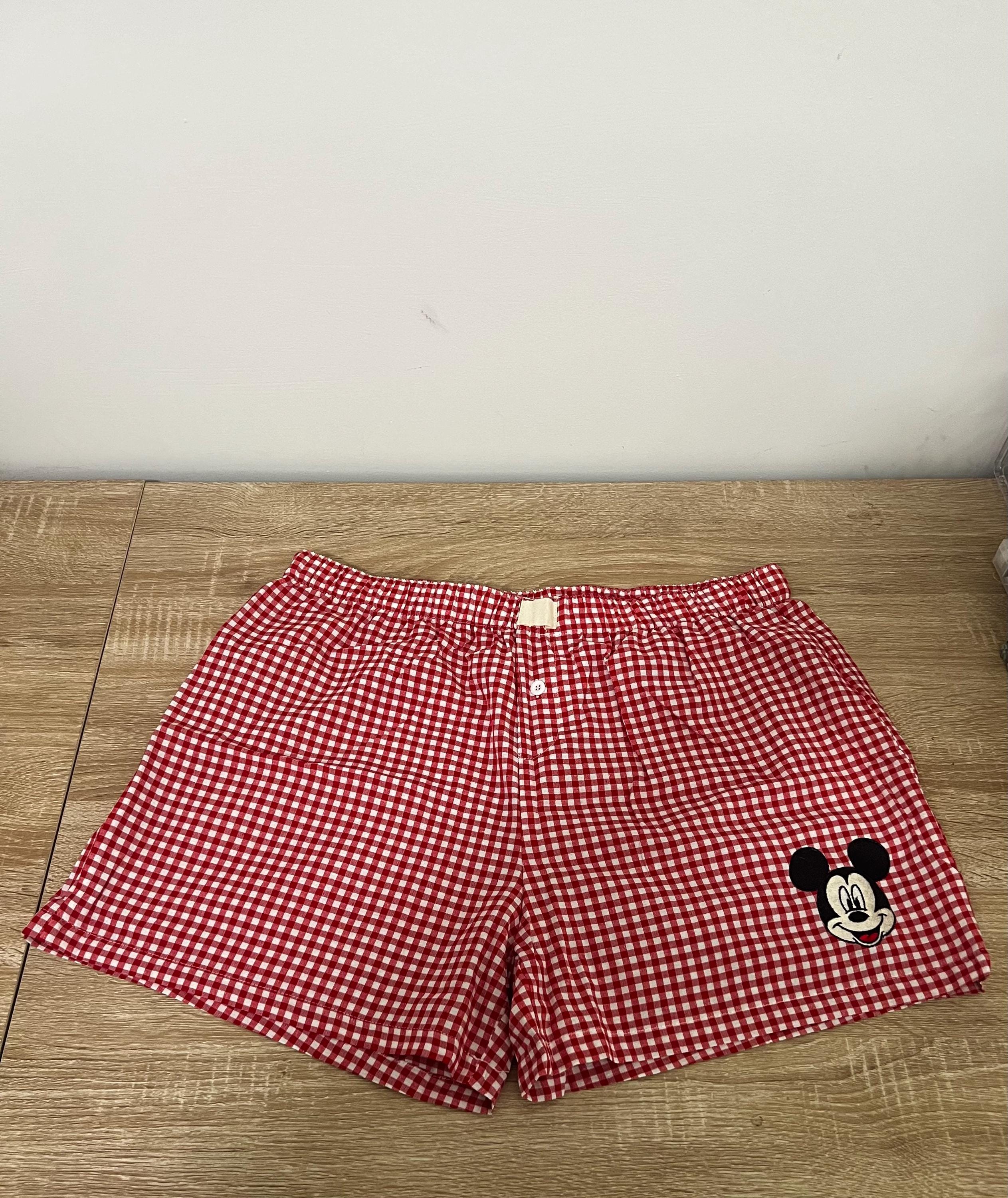 Red Mickey Shorts Etsy UK